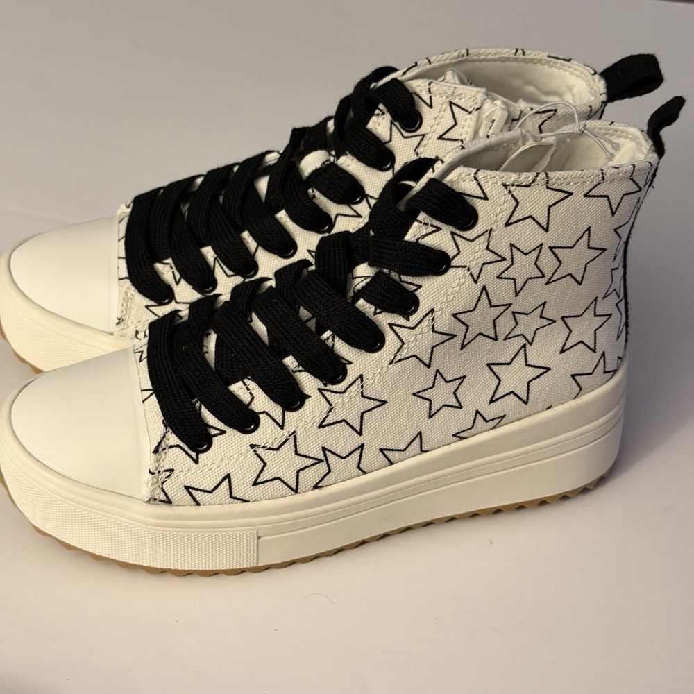 Art Class Kids' Blakely High-Top Sneakers White Stars Size 13 Girls